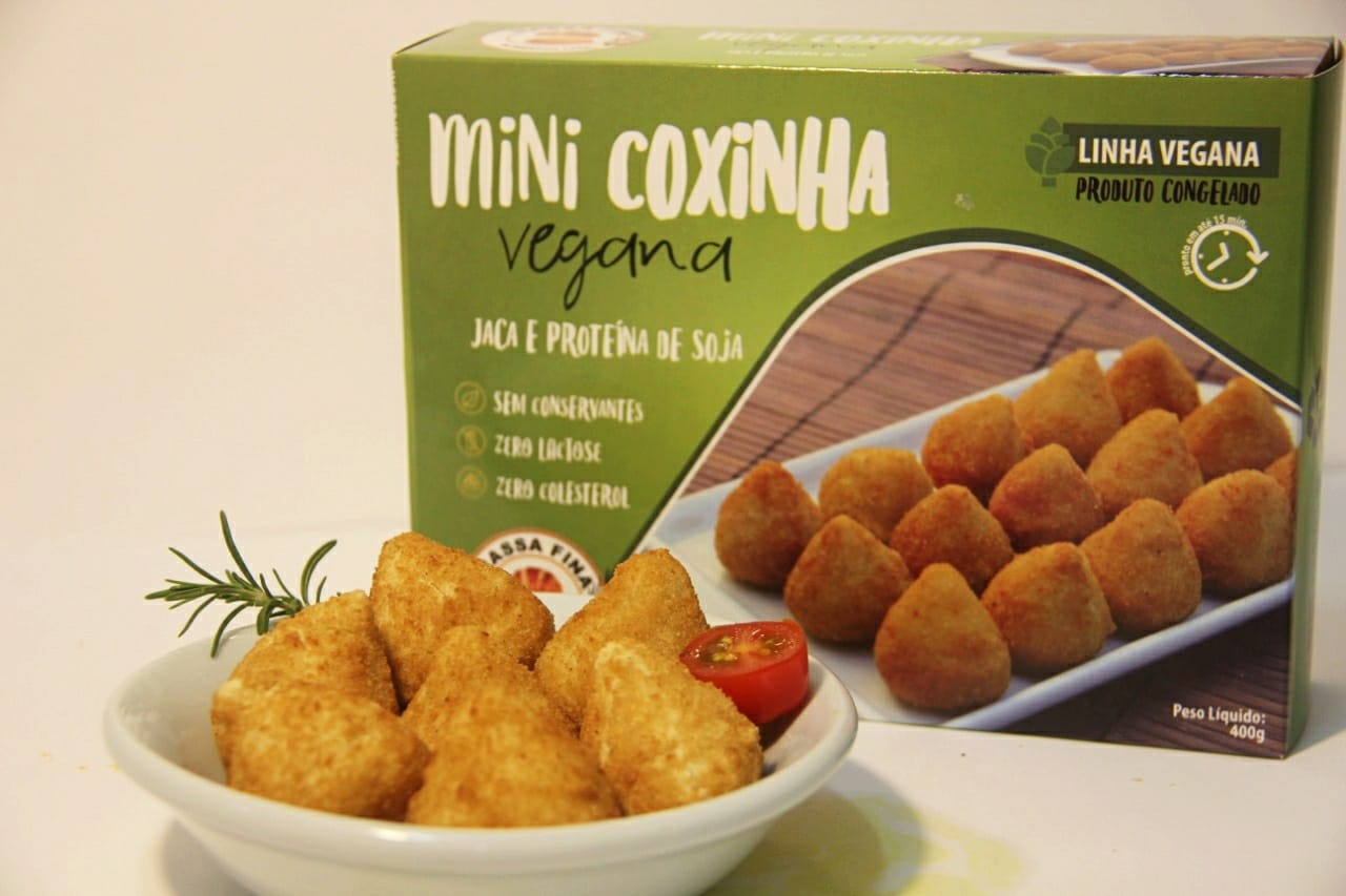 Mini Coxinha Vegana - Jaca e Proteína de Soja - 1 kg